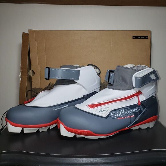 Salomon Siam 7 Pilot Cross Country Nordic Ski Boots - Women's Size 7.5 - White - Picture 1 of 10